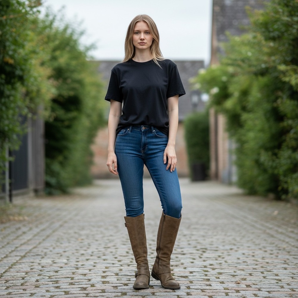 Børn leather boots are a classic knee-high riding or moto-inspired style,